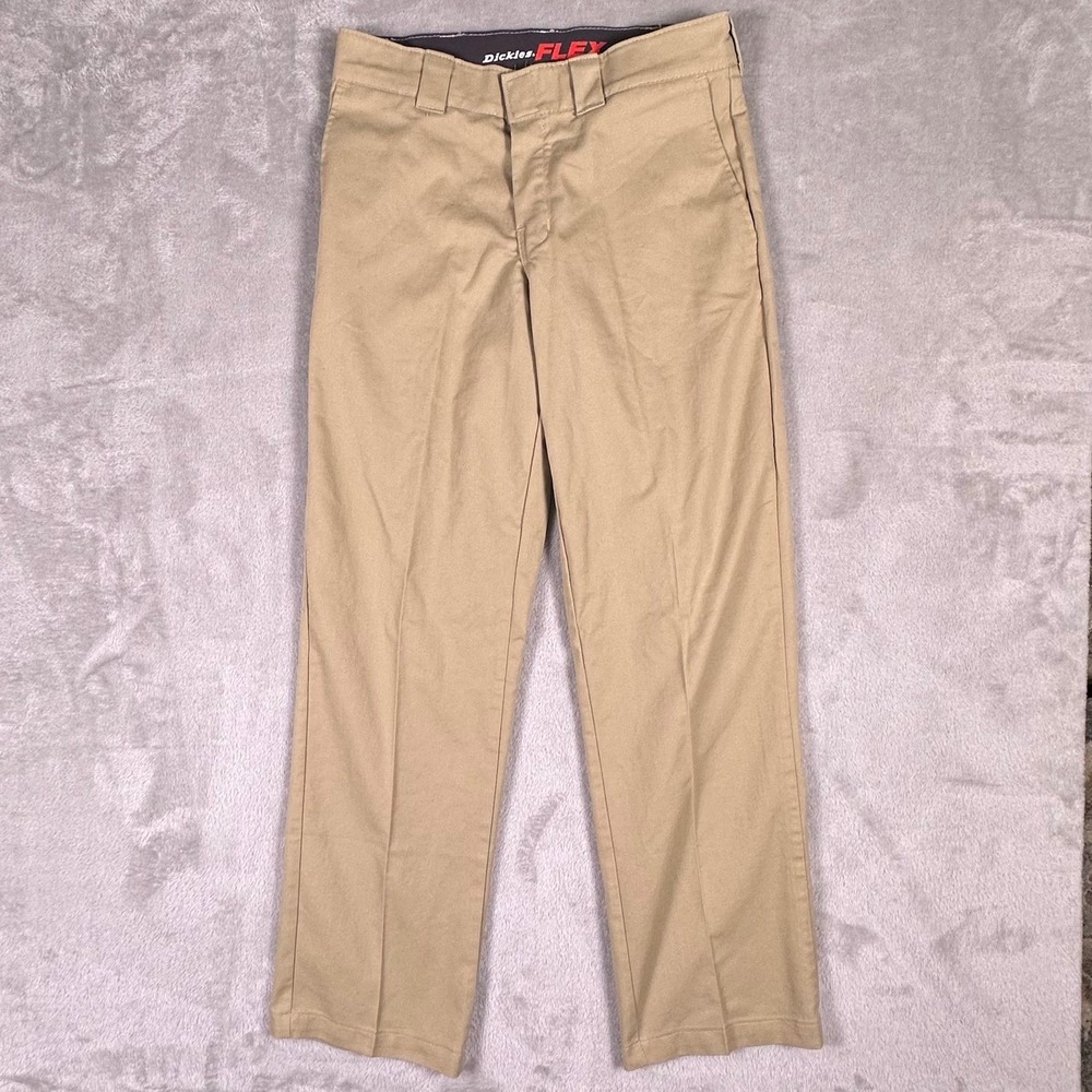 Dickies Flex Regular Straight Fit Twill Work Pants Khaki Men W32 L31 (Tag 32x32)